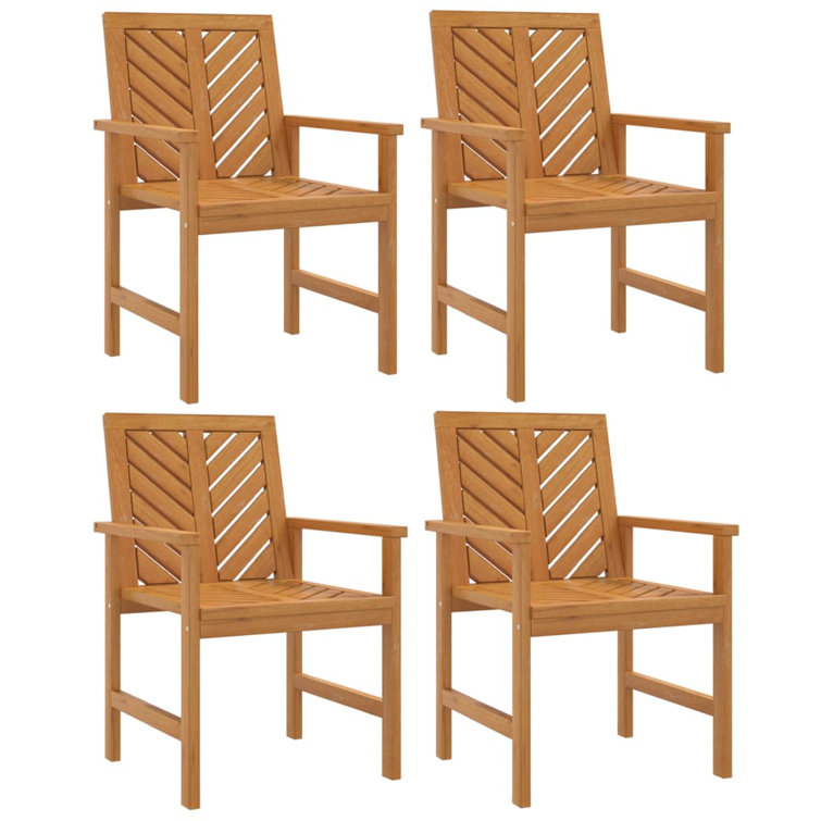 Ebern Designs Garden Dining Chairs Solid Wood Acacia | Wayfair.co.uk